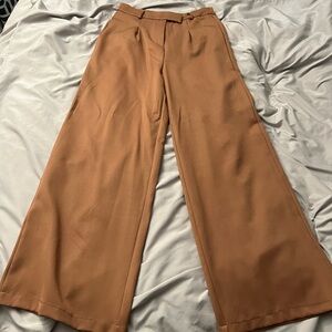 Women’s Tan Wide-Leg Pants
